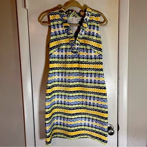 NWT Women’s Vince Camuto White/ Yellow/Blue/Green Print Dress SZ 8